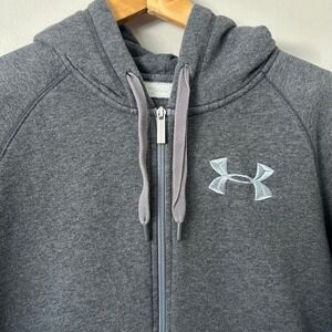 Under Armour Storm Hoodie Womens M Gray Charged Cotton ColdGear Full Zip